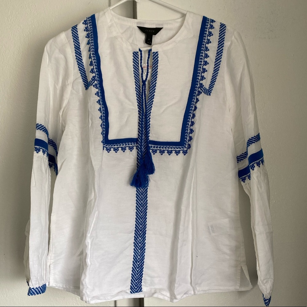 J. Crew Linen Blouse
